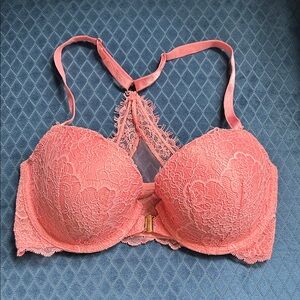 Victoria's Secret Lace Bra in Coral